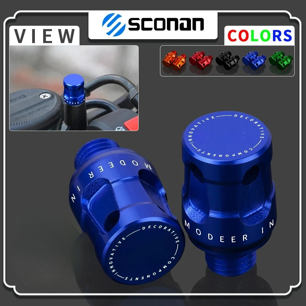 Para VFR800 VFR 800 X-ADV XADV todo el año espejos agujero tornillos tapas de cubierta M10 * 1,25 accesorios de motocicleta CNC aluminio