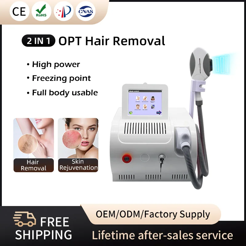 OPT IPL Laser Hair Removal Machine 500000 Shots Painless Ice Light Cooling Permanent Skin Regeneration Facial Body Bikini Salon
