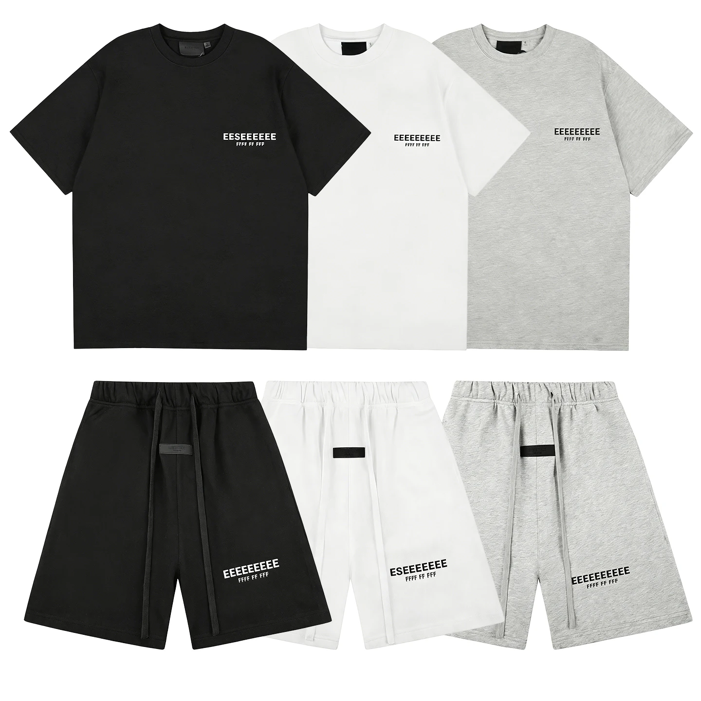 

Men's 25SS two-piece set, luxurious design, silicone logo T-shirt, sportswear, shorts summer jogging set