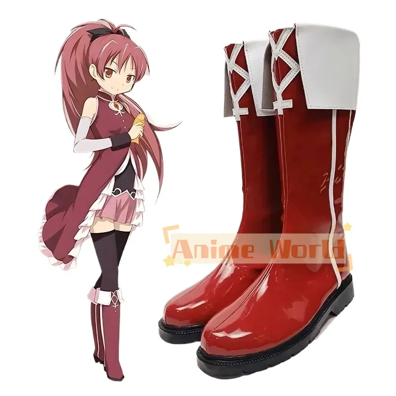 Puella Magi Madoka Magica Sakura Kyoko Cosplay Shoes  Boots Custom-made Halloween Carnival Party Props