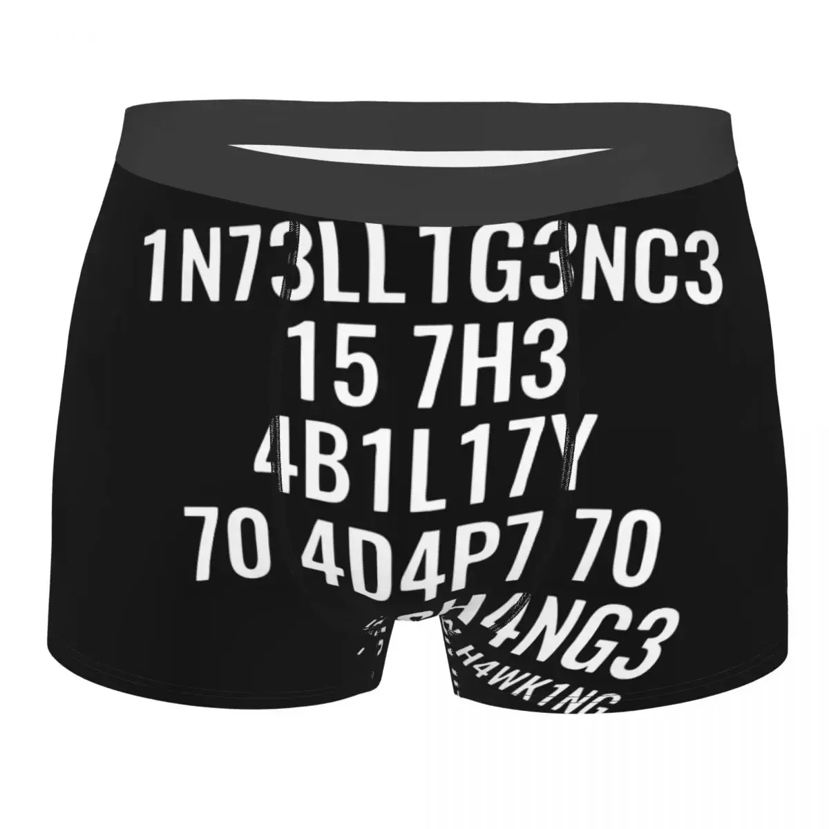 

Men's Intelligence Underwear Intelligence is The Ability to Adapt to Change Humor Boxer Shorts Panties Male Soft Underpants