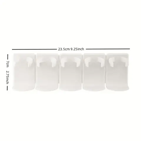 5-grid Wall-mounted Cosmetic Storage Rack Plastic Punch-free Bathroom Shelf Cuttable Cosmetics Spice Finishing Organizer Shelf