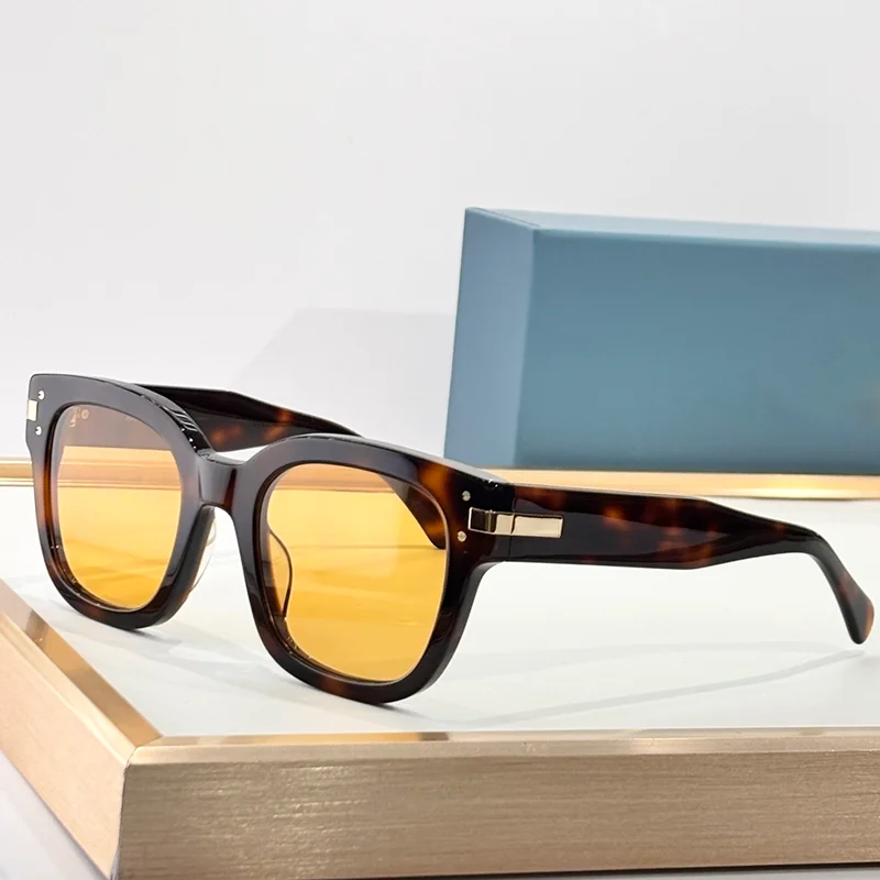 

Солнцезащитные очки в стиле стрит-фэшн для мужчин, 2025, трендовые, легкие, люксовые, высшего качества, толстые квадратные, из ацетата