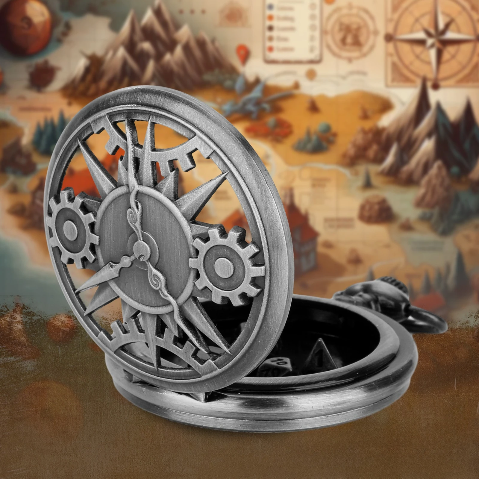 

Многогранные кубики, винтажный карманный чехол для часов, комбинированная цепочка с подвеской в виде кубиков для развлекательных ролевых игр