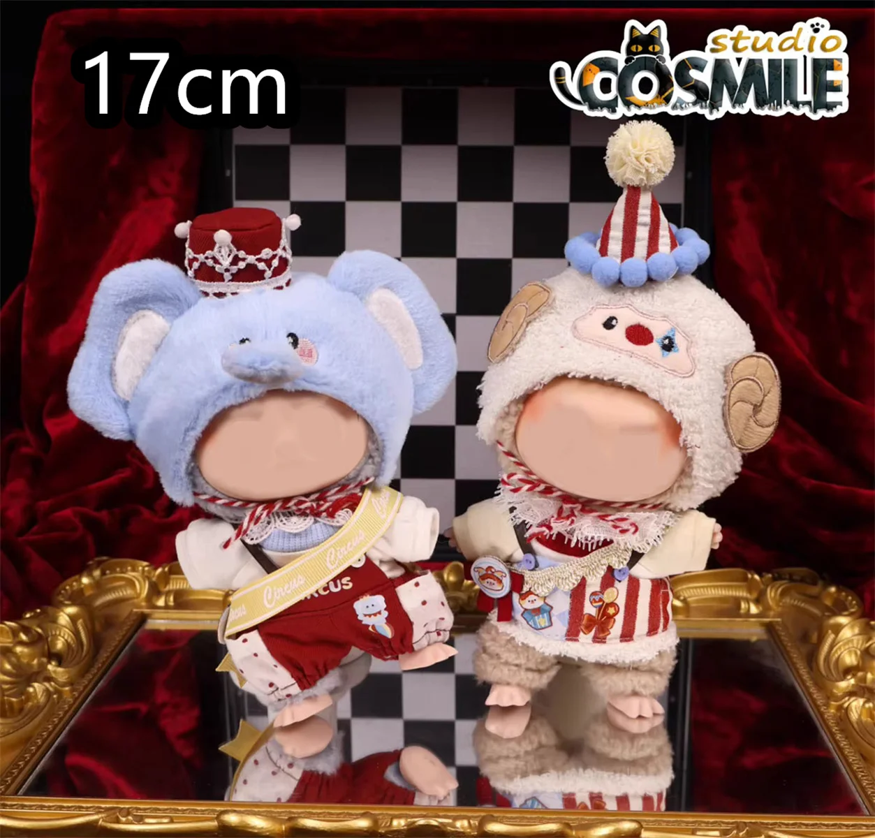 Fairy Tale Magic Circus Wonderland Animal Lamb Elephant Hat Suit CP Plush 10cm or 17cm Doll Accessories Doll's Clothes