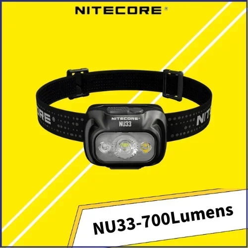 NITECORE NU33 700Lumens Triple Output USB-C Rechargeable Headlamp Built-in 2000mAh Battery White light,+Red Light Headlight