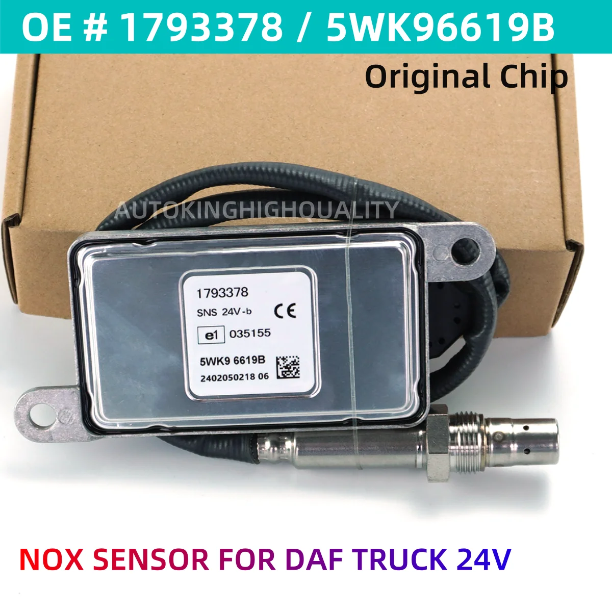 

High Quality NGK Probe 5WK96619B 1793378 NOX Oxygen Sensor For Cummins Volvo DAF XF Truck 24V Euro 5