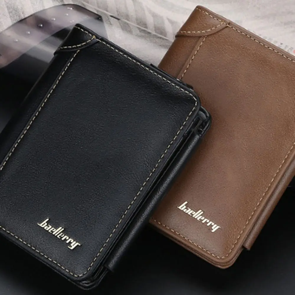 

Fashion Purse Men PU Wallet Zipper Card Brand Business Clutch Bag Folded Wallet Bag Coin Purse ID Card Holder Travel
