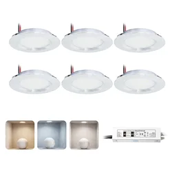 Mini LED Down Light Round Simple Ultra Slim Dimmable Recessed Ceiling 3W Spotlight Cabinet Showcase Boat Indoor Lighting 1Driver