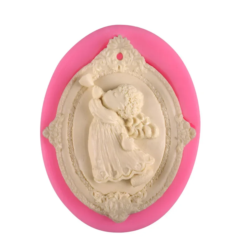 

Angel Baby Pink Silicone Mold Chocolate Candy Molds Fondant Cake Decorating Tools DIY Cake Pastry Baking Moulds