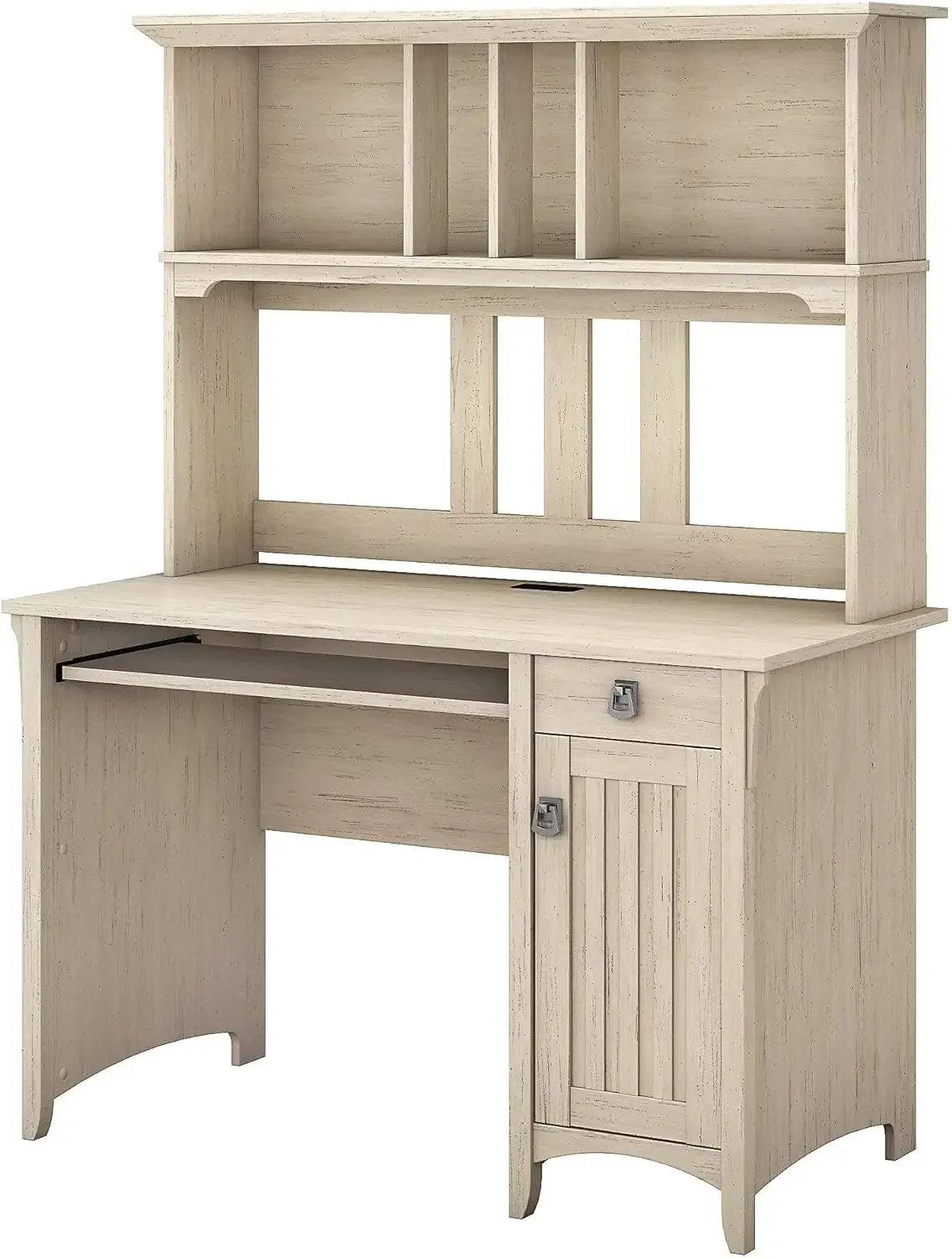 

Salinas Small Computer Desk with Hutch in Antique White