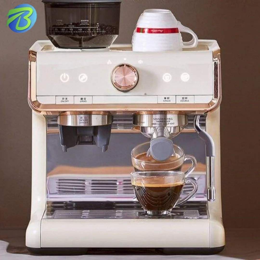 

Beierste Compact Espresso Coffee Machine Built-in Grinder Milk Frother App-Controlled Auto Clean Function For Home Office