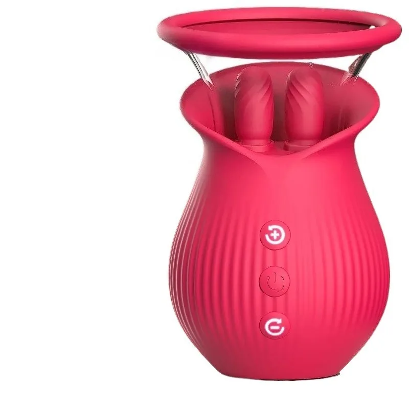 Rose Shape Finger Sucking Vibrator Clitoris Nipple Massager Quick Pleasure Couples Foreplay Sex Toy 4 Colors Adult 18+