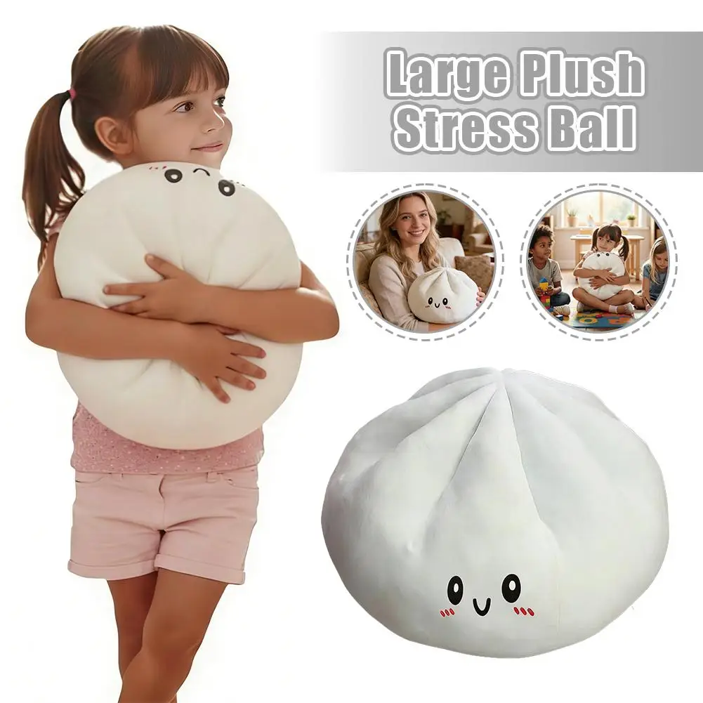 Übergroßer Knödel-Stressball, großes Kissendesign, weiche Quetschtextur für Büro, Zuhause, Entspannung und Dekoration.