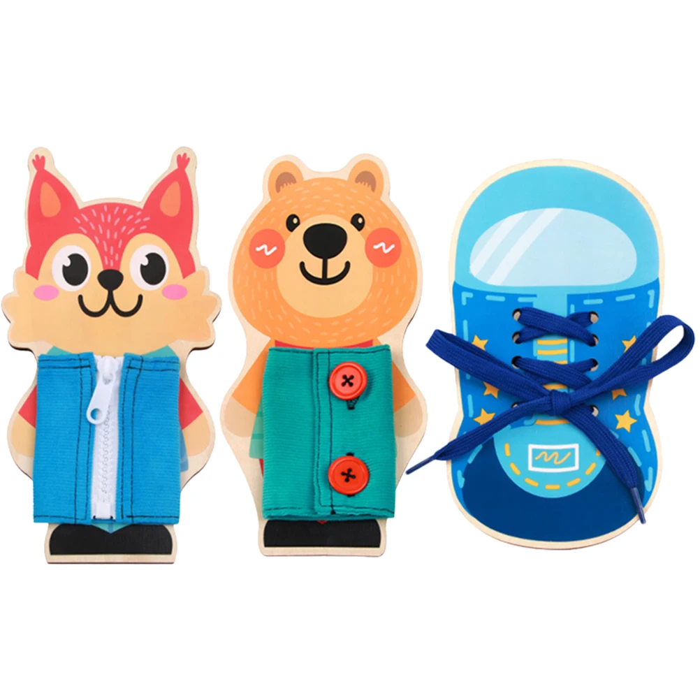 Educação infantil placa ocupada amarrando sapatos brinquedo rendas criança montessori brinquedos habilidades motoras finas crianças centro de atividades madeira