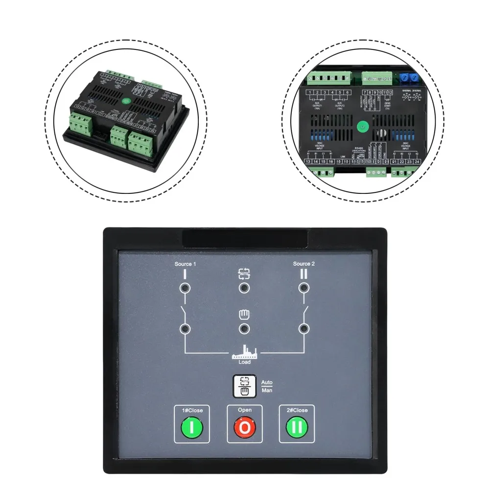ATS530NC Automatic Transfer Switch Controller Panel for Generator Dual Power Supply Systems with Manual and Auto Mode
