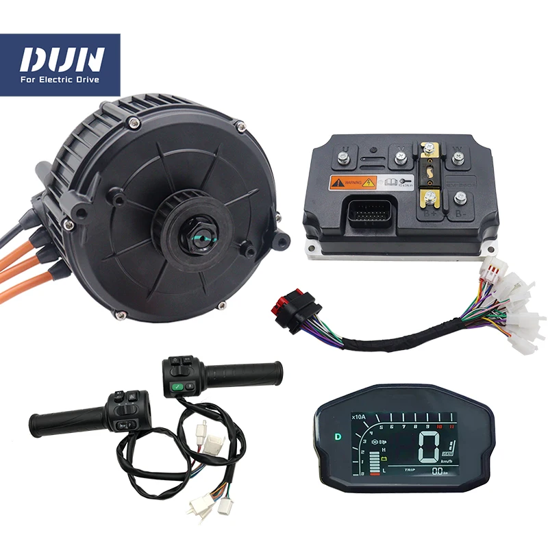 QS165 5KW PMSM Mid Drive Motor Hall Type With EM260S Controller DKD ONE-LIN Speedometer and T08 Throttle For Lightbike