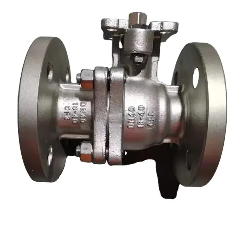 

PN16 Ball Valve Industrial Valves Stainless Steel 304 China CF8 Flanged Type 2pcs Casting DN50 2 Inch WOG