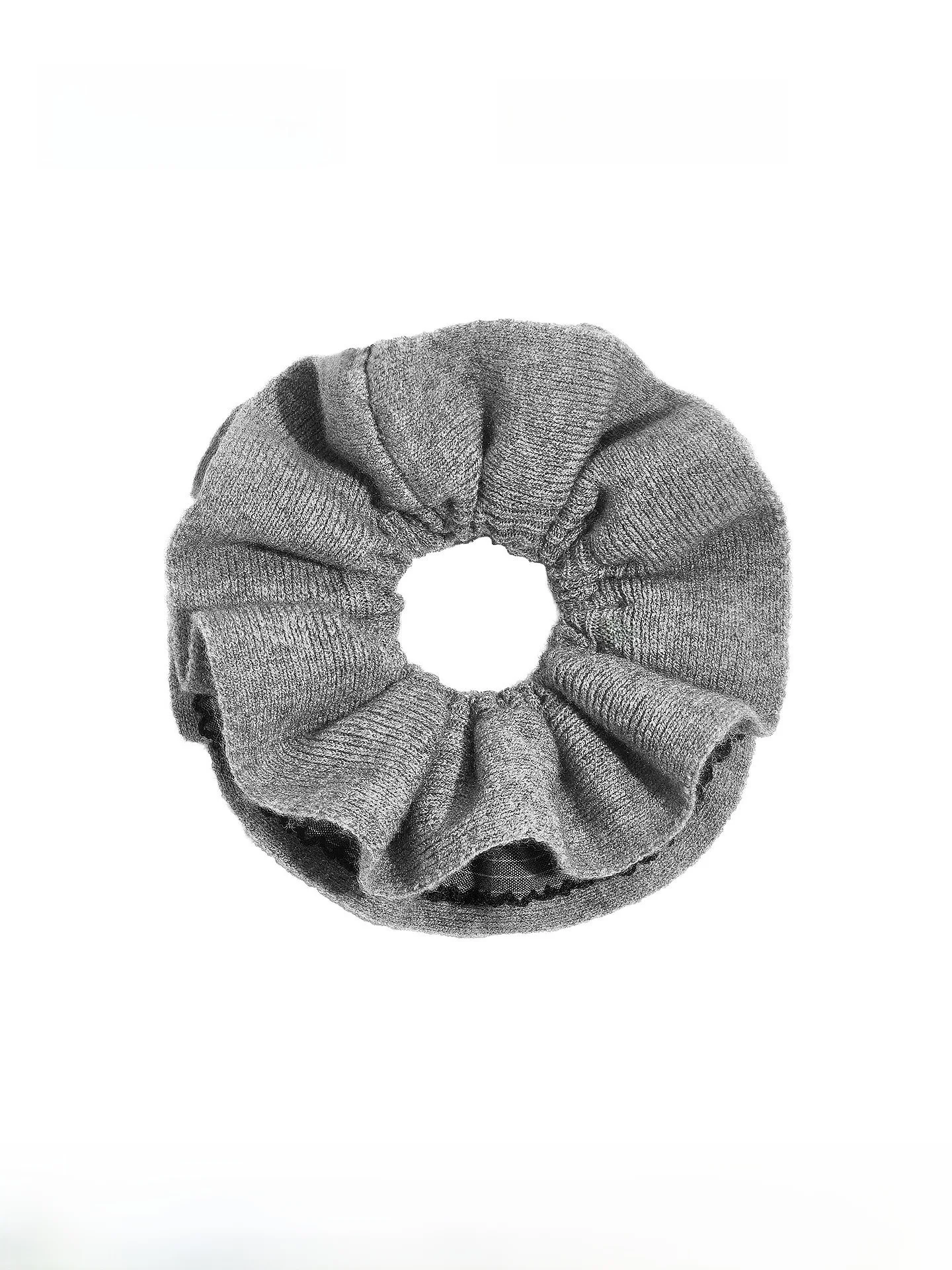 lanrou-二重層ニットヘアネクタイ女性のファッショナブルでスタイリッシュな-2026-新しいヘアボールアクセサリー弾性生地高弾性