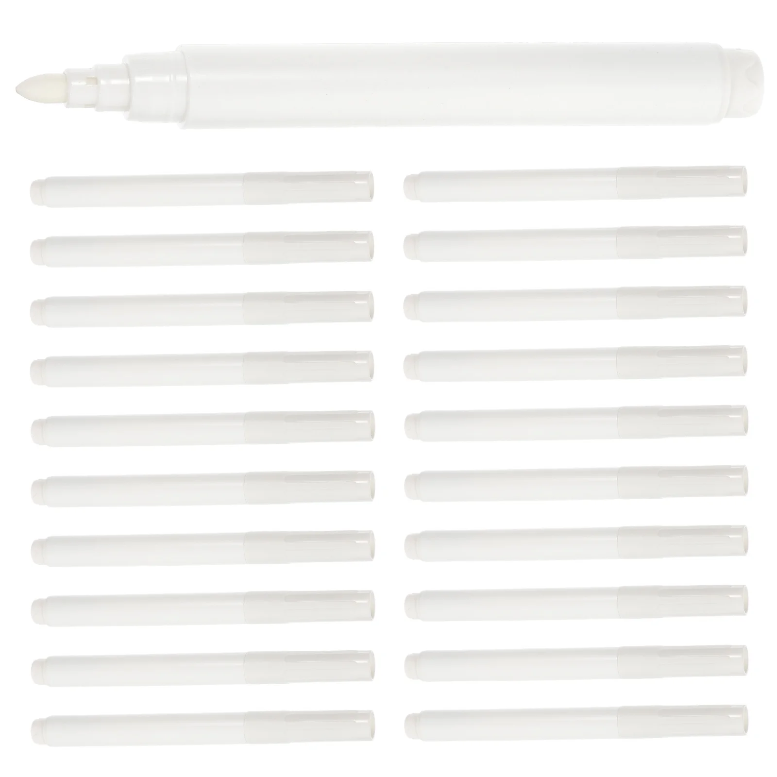 20 قطعة من أقلام الطباشير باللون الأبيض للسبورات السائلة ذات الطرف المزدوج لعلامات السبورة