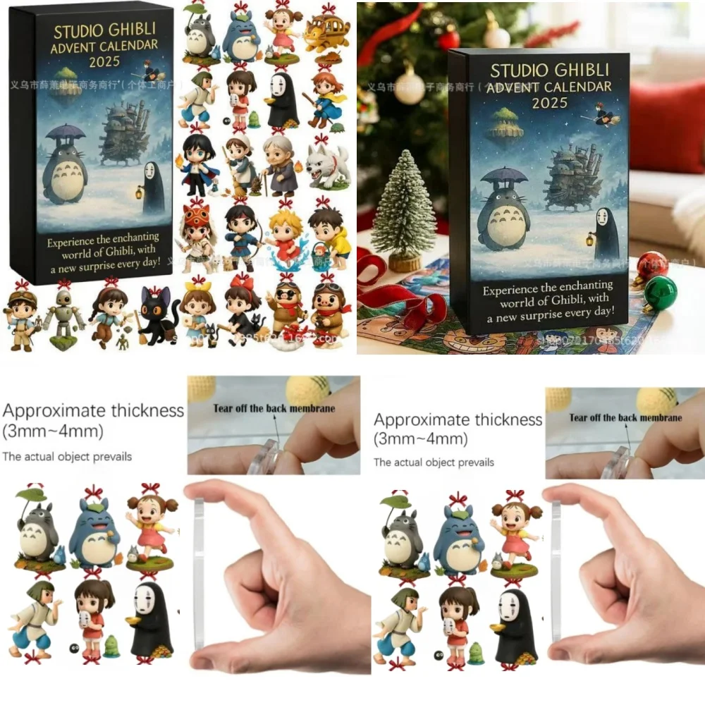 Neue klassische Studio Ghibli Anime Weihnachten Adventskalender Spielzeugfigur Sammlerartikel Animation Derivate Cosplay Zubehör