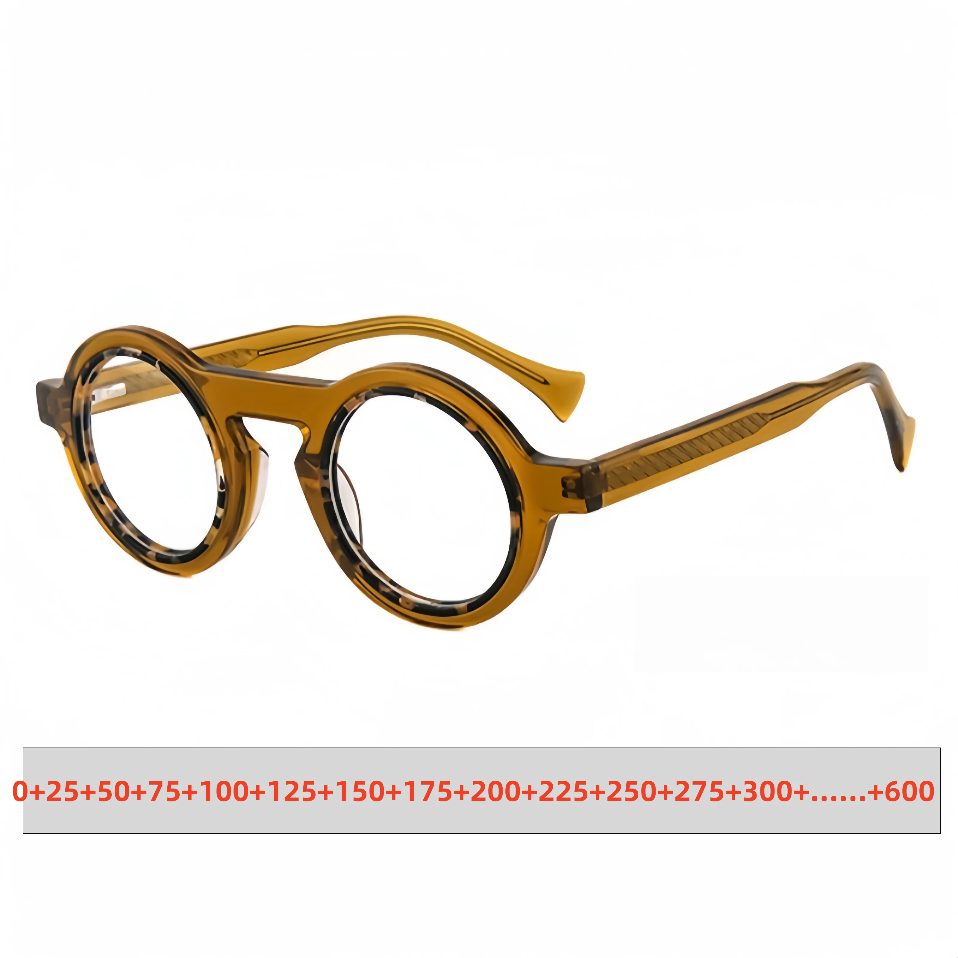 

Vintage Acetate Myopia Glasses Frame Men Prescription Optical Retro Reading Eyeglasses Women Luxury Eyewear +0.25 0.5 to+6.0