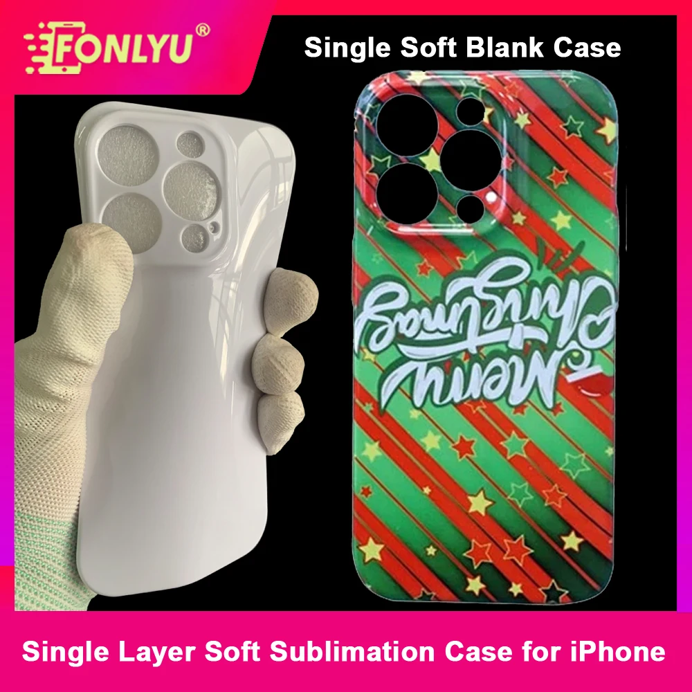 

FONLYU 3D Film Sublimation Blank Phone Case for iPhone17 air 16 pro max 15 14 Soft TPU DIY Printing Heat Press Mobile Back Cover