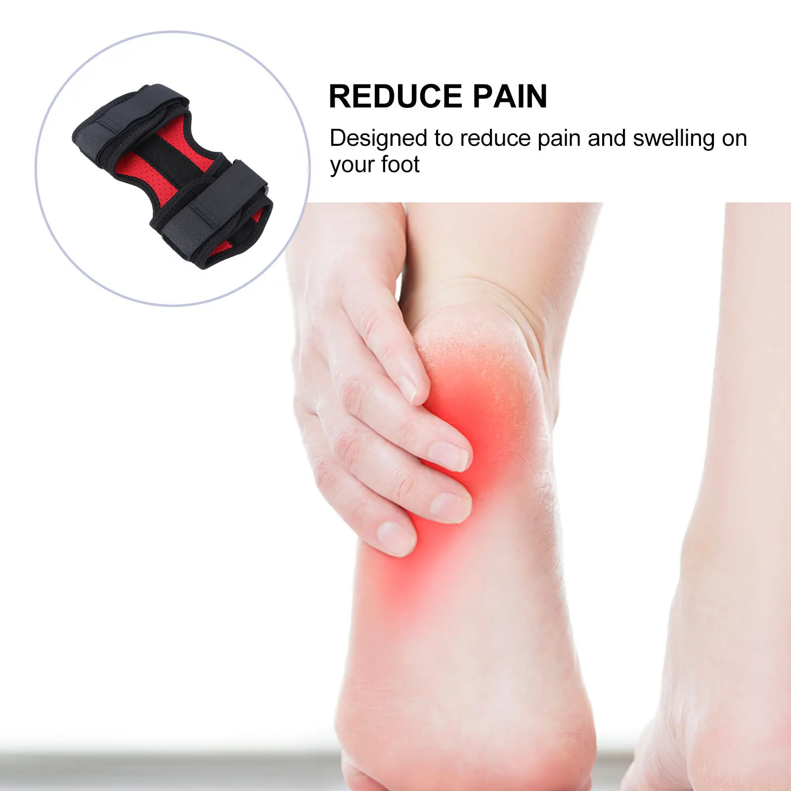 

Plantar Fasciitis Night Splint Adjustable Orthotic Foot Drop Brace Average Size Black Heel Spur Pain Relief Achilles Support