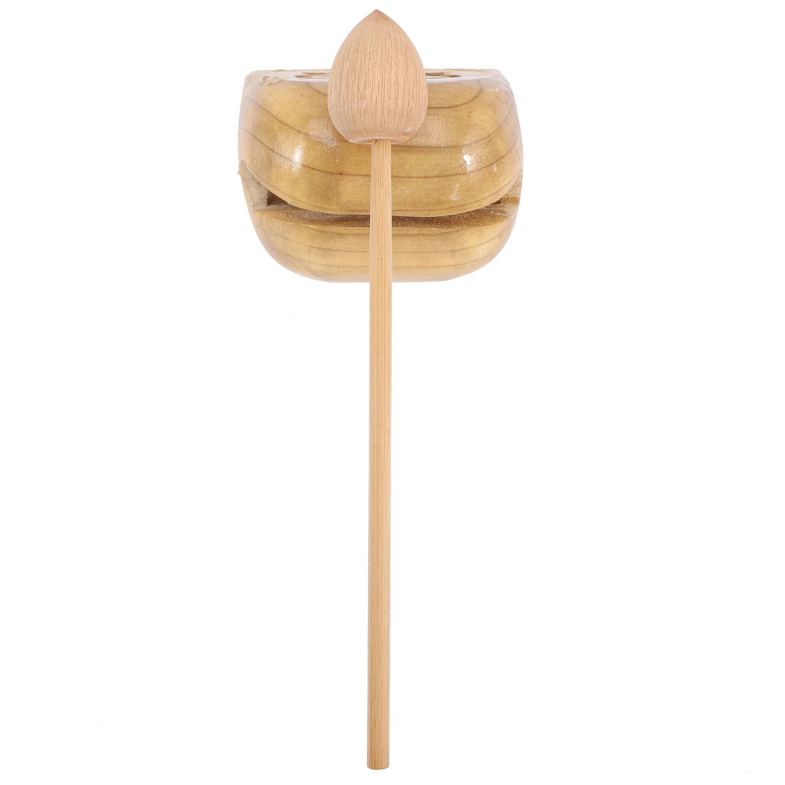 

ERINGOGO Wooden Fish Drum Zen Instrument Buddhist Wood Block Musical Toy for Kids Natural Ornament Kit