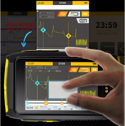 

Multi-in-1 OTDR OFW-100 APC Fiber Tester 1550nm 20dB 80km Optical Time Domain Reflectometer Stable Light Source VFL OPM Function