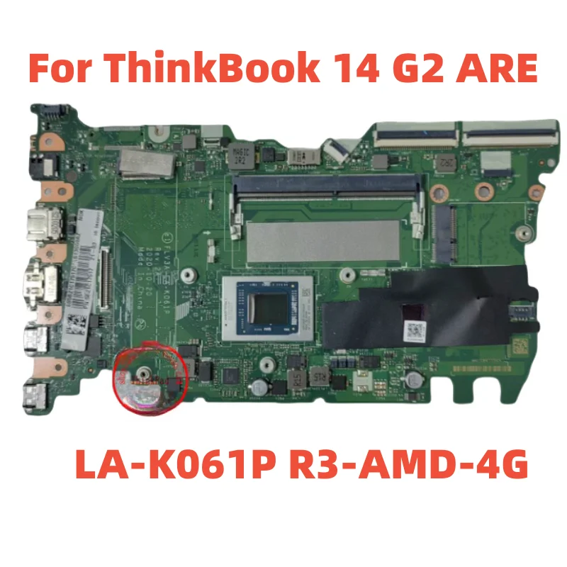 

Fully tested OK Laptop Motherboard With CPU R3-AMD-4G ForLenovo ThinkBook 14 G2 AR LA-K061P Motherboard 5B21C17517