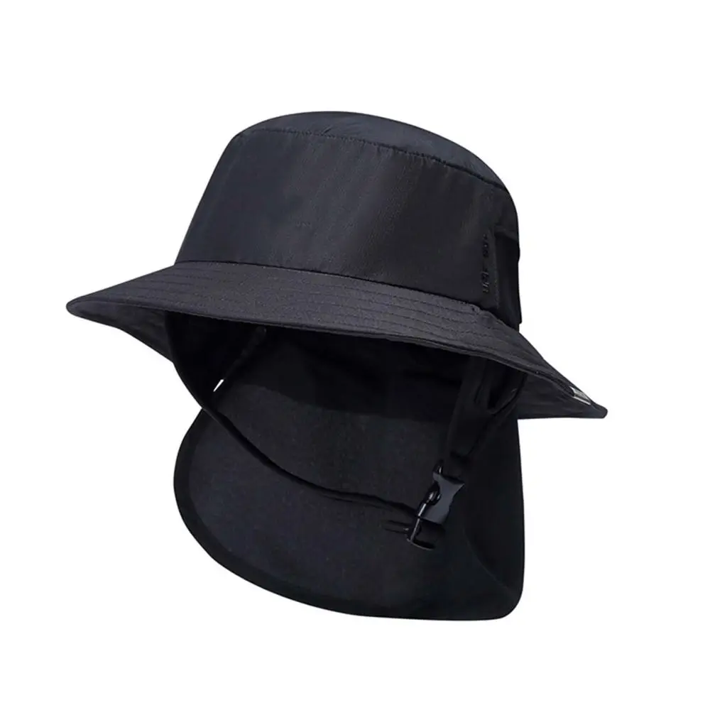 With Chin Strap Surfing Backet Hat Wide-brimmed Windproof Ladies Sun Hat Breathable Quick-drying Fisherman Cap Water Sport