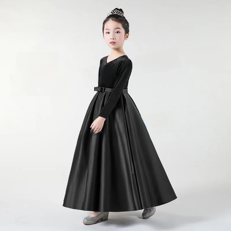 girls-velvet-long-sve-evening-gown-piano-up-performance-concert-violin-autumn-winter-long-dr-children's-formal-wear