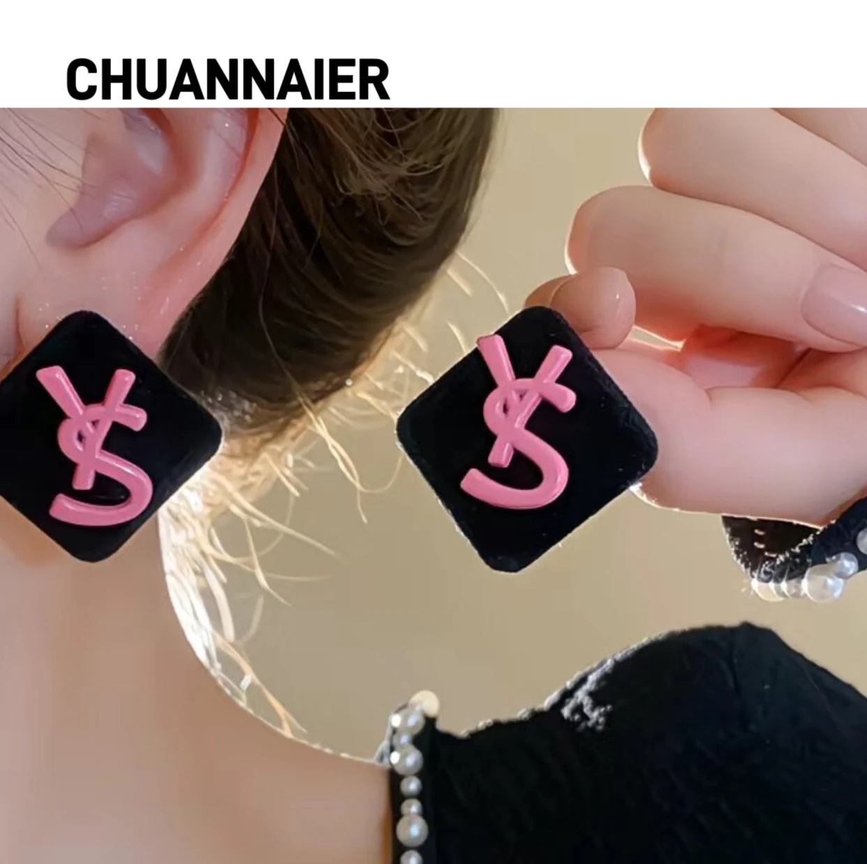 

Hot sale earring geometric butterfly bow heart earring design high-end feeling versatile fashionable fringe ear accessories