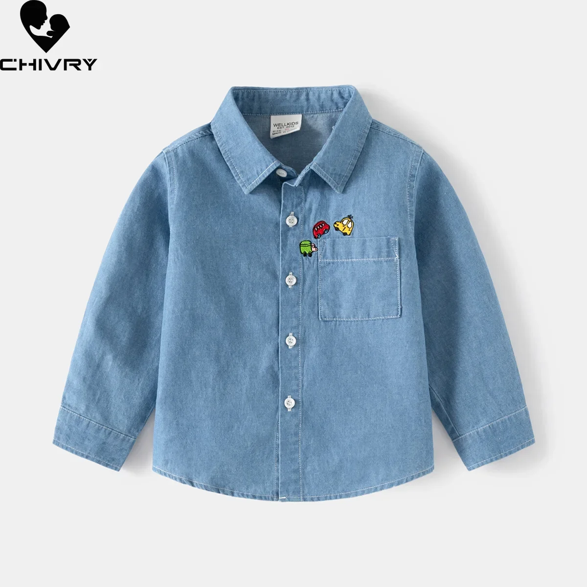 

Boys Classic Denim Shirts New 2024 Spring Autumn Fashion Long Sleeve Lapel Washed Soft Denim Shirt Tops Kids Casual Clothing