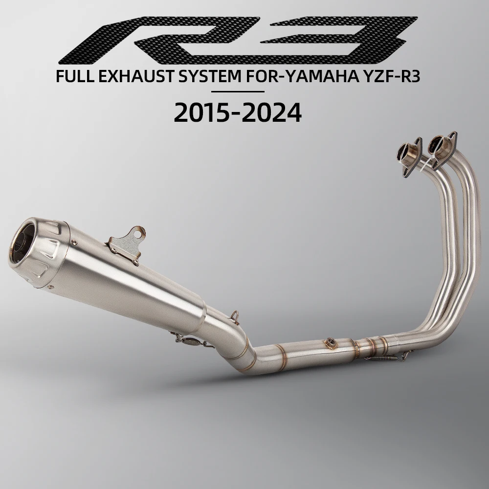 

For Yamaha YZF R3 Motorcycle Exhaust Escape Moto Modified Full System Slip On Header Front Mid Link Pipe with Muffler DB Killer