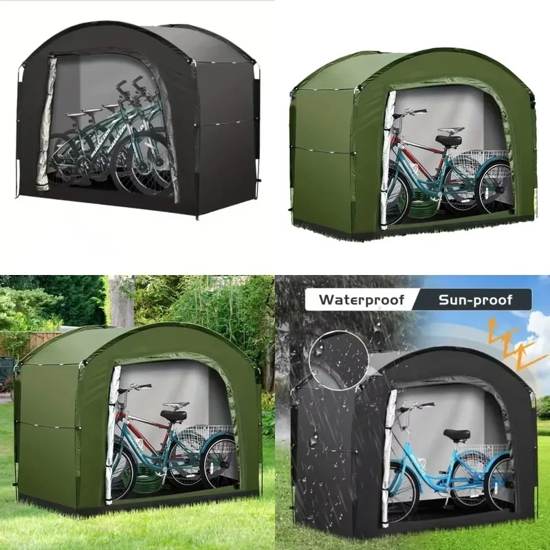 Waterproof Outdoor Camping Hiking MTB Bike Storage Tent Shelter for 2-4 Bicycles Motorcycle Garden Tool Cover Shed