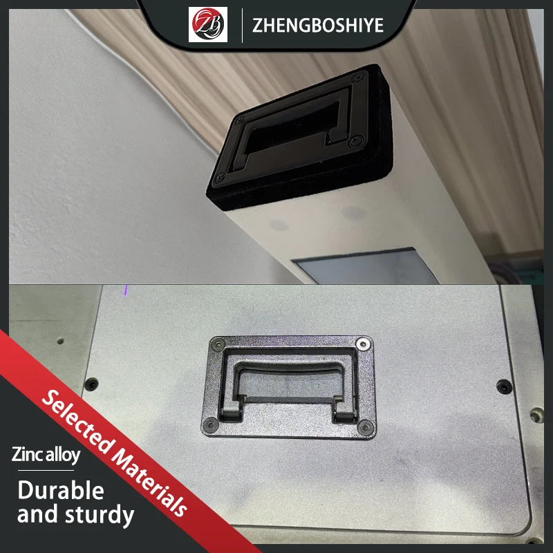 

Zinc Alloy Square Invisible Handle With Multiple Specifications Dual Color Cabinet Lock Folding Equipment Box Worker