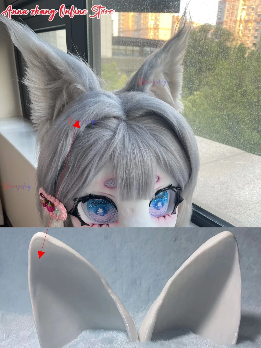 Kemono Fursuit Kigurumi Accessories Cat Ear Cosplay DIY Prop 5/8/10/12/15/18CM Ear 3D Printed Ears Props Halloween Accessory view 6