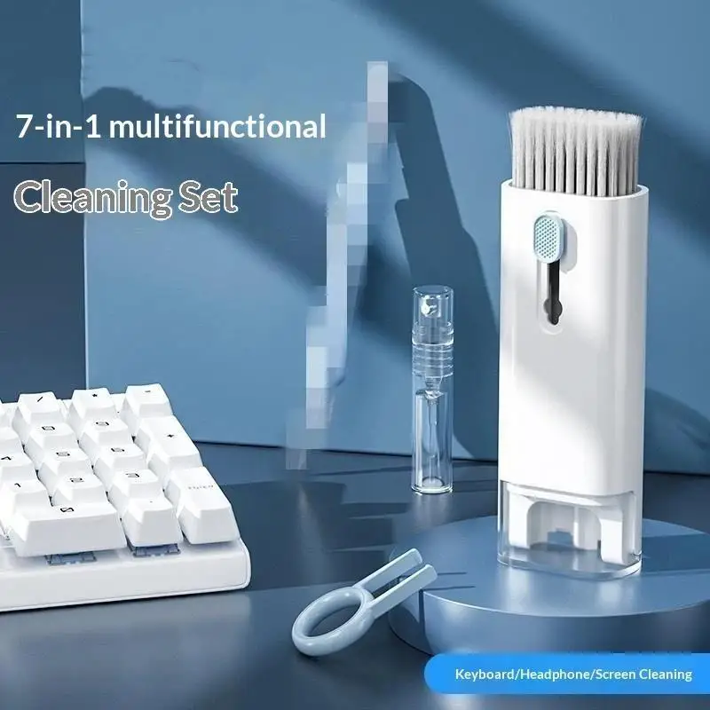 7 In 1 Laptop Keyboard Cleaning Kit Computer Keyboard Cleaner Brush Earphones Cleaning Pen For Phone Keycap Screen Puller Set