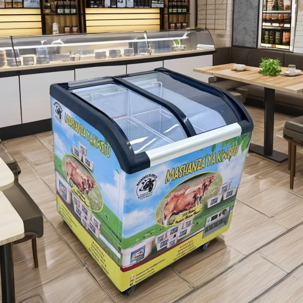 

Морозильная витрина для мороженого с изогнутой стеклянной дверью для коммерческих супермаркетов, по привлекательной цене, напрямую от производителя