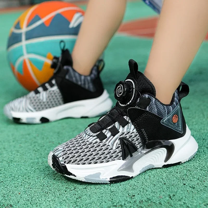 

2024 Spring and Summer New Basketball Shoes Breathable Boys and Girls Sports Shoes Non-slip Wear-resistant Running Shoes