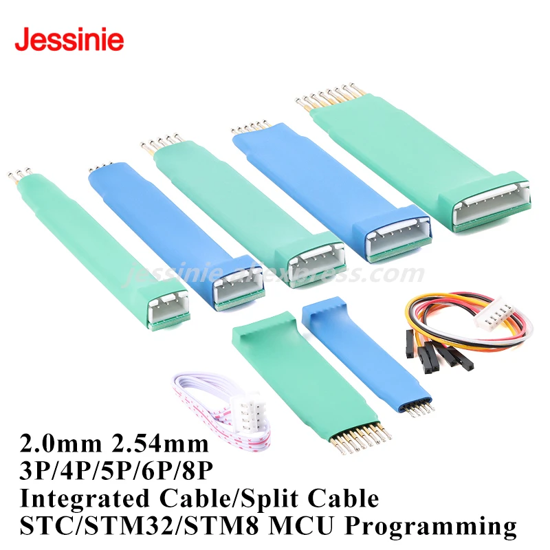 3P 4P 5P 6P 8P 2.0mm 2.54mm Spring Test Needle Pin Program STC STM32 STM8 Chip Machine Burning Write Microcontroller Programming