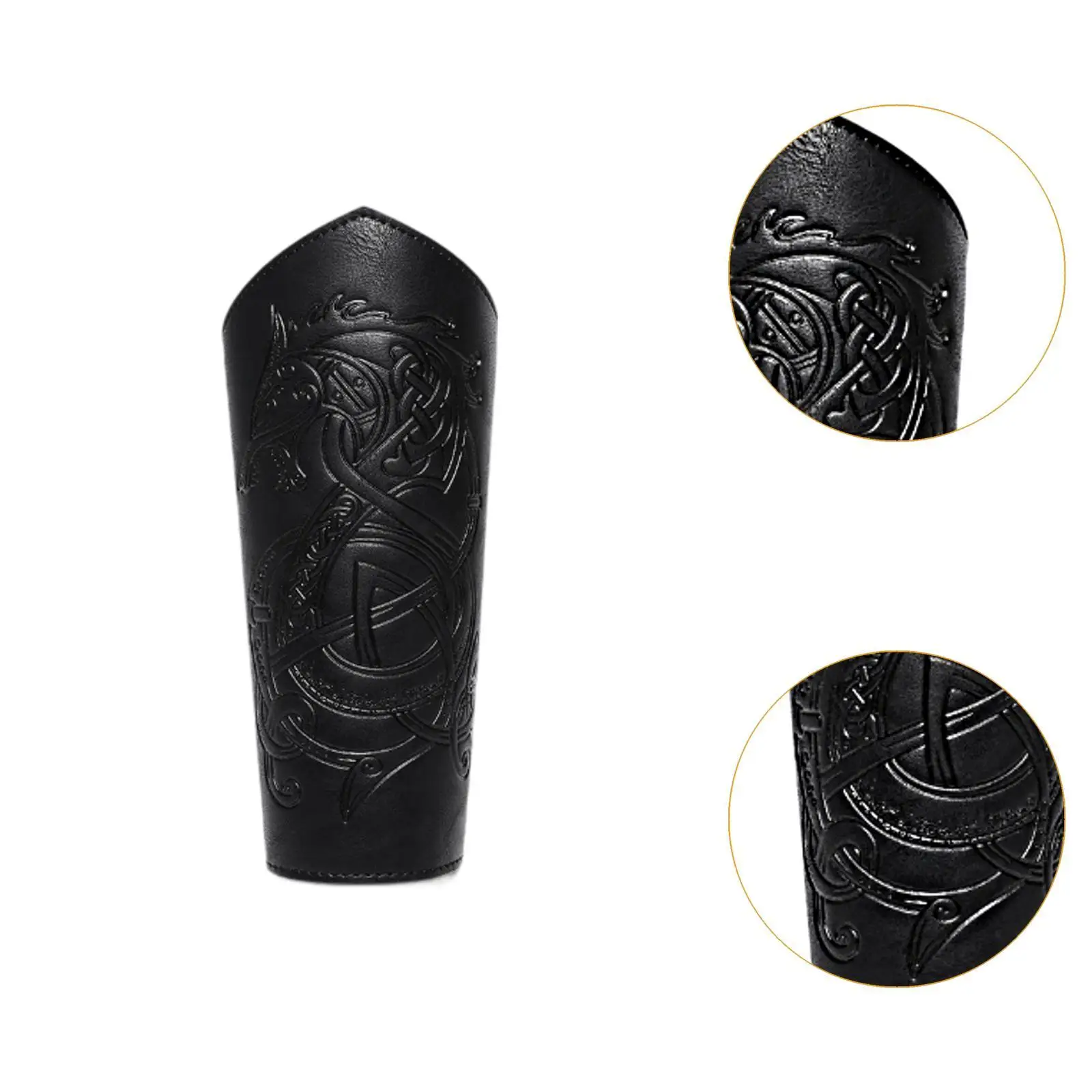 Armschutz im mittelalterlichen Stil, PU-Leder, Armschiene, Retro-Ritterstulpe, Handgelenkschutz für Cosplay und Bühnenauftritte