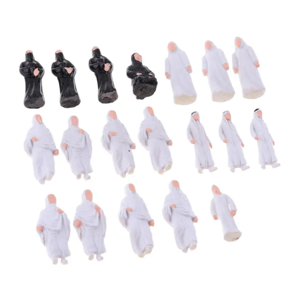 20x Skala 1/150 Model Pociągi kolejowe Figurki Arabskie Arabskie Ludzie DIY Modele