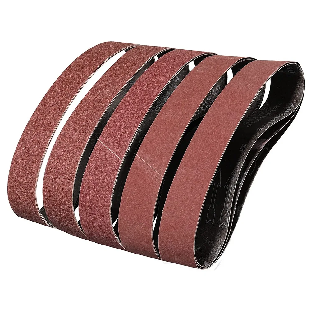 

50X686MM Sanding Belt 15 Pieces- 80/120/150/240/400 Grit Alumina Sanding Belt,Suitable for Wood Sanding