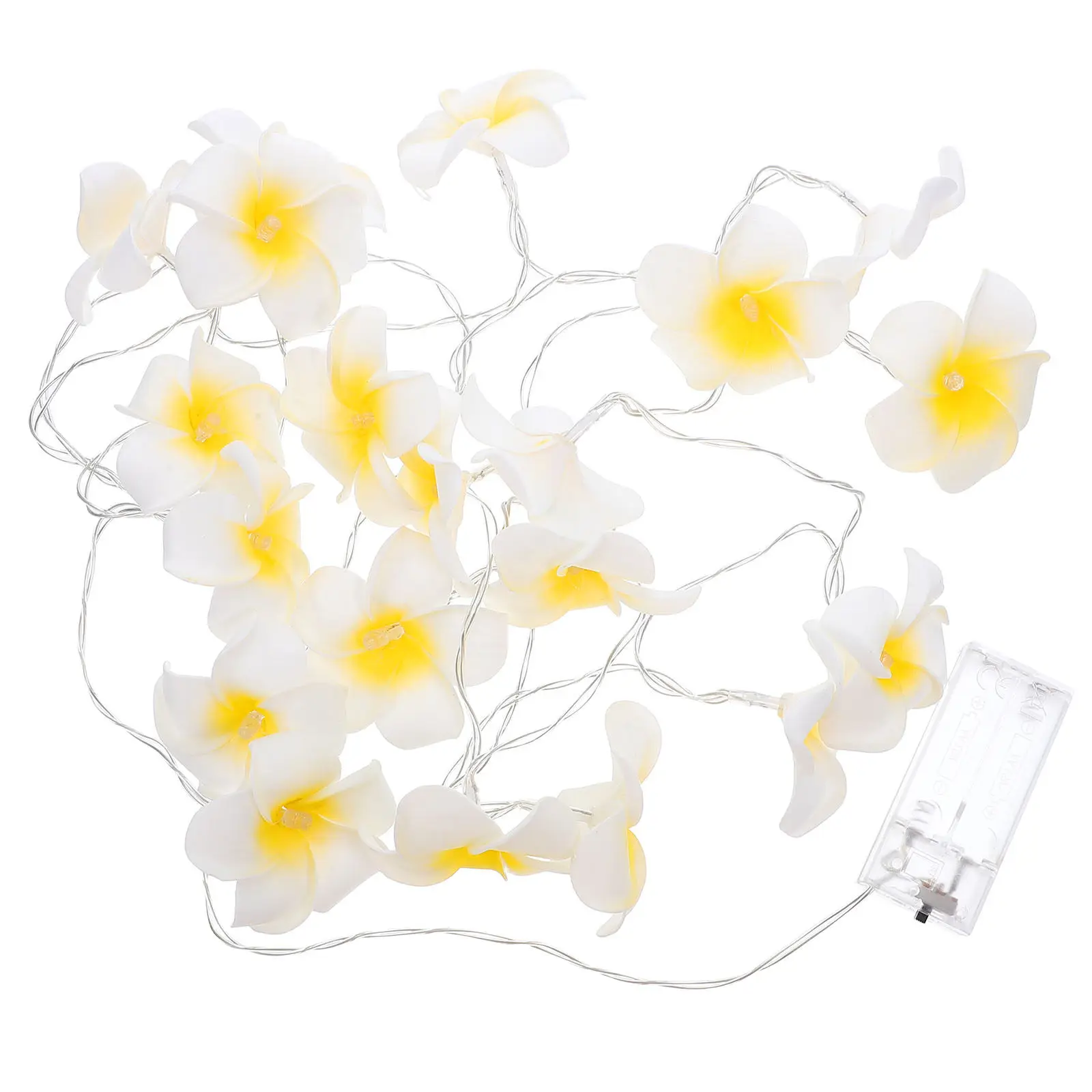 

20Pcs LED String Powered Warm Light White Egg Flower Lamp Decorative String Lights for Halloween Christmas Party Garden