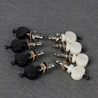 FLEOR 4PCS Ukulele Strings Tuning Pegs Pin Machines Tuners Black /White Choose