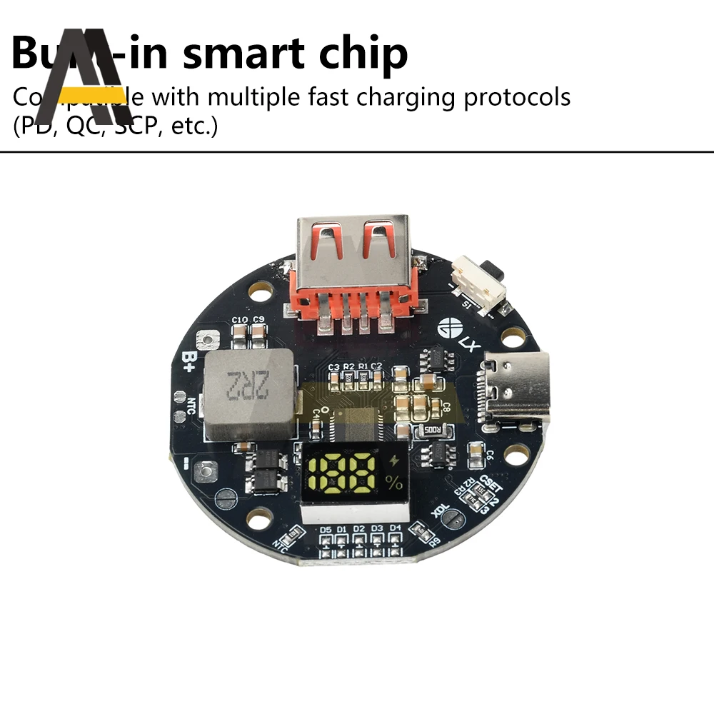 22,5 W batterie externe bidirectionnelle charge rapide Module d'alimentation Mobile carte PD/QC charge rapide