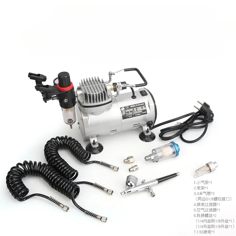 18B Model Airbrush Air Pump Small Air Compressor Military Gundam Painting Pump Furniture Repair Cake